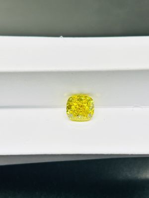 2CTS Cushion Loose Lab Created Yellow Diamond دارای گواهینامه IGI