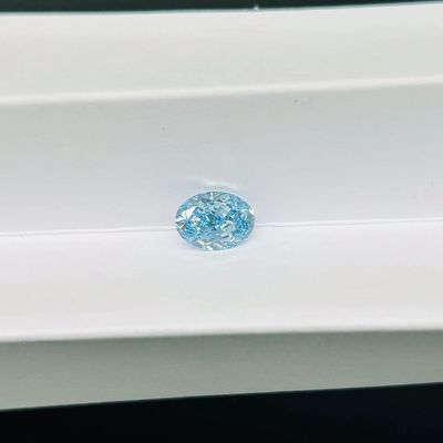 ZKZ الماس 1 قیراط اندازه بیضوی لوز آزمایشگاه رشد الماس آبی VVS2