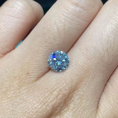 آزمایشگاه 2.5 قیراط ساخته شده رنگی الماس آبی رنگی Diamond Lab VVS1