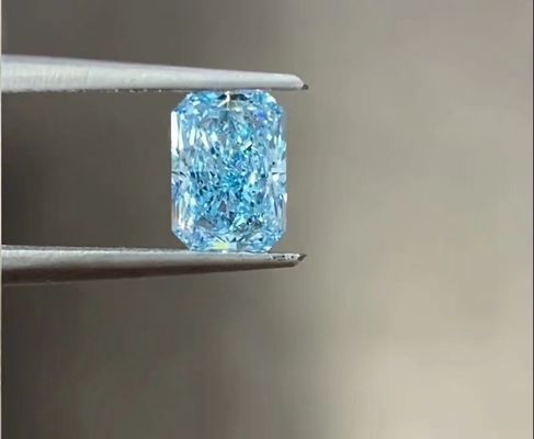 4ct 10 Mohs Lab Grown Blue Diamonds Radiant Brilliant Cut سایز بزرگ