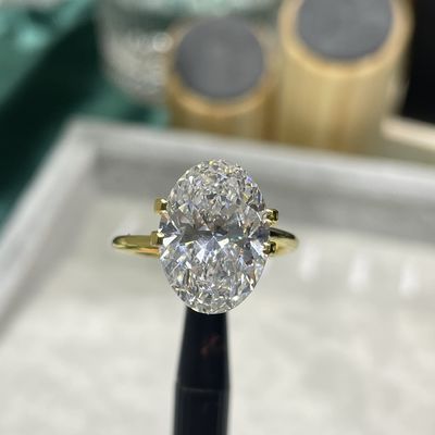 5ct اندازه بزرگ آزمایشگاه رشد CVD الماس بیضوی برلیانت برش IGI گواهینامه