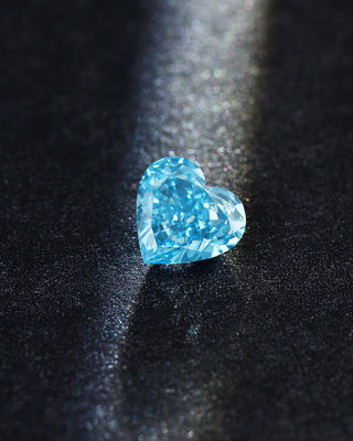 IGI 1-1.99 Carat Blue Loose Heart Diamond Man Made Real Diamonds