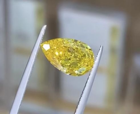 الماس های مصنوعی گواهی شده آزمایشگاه ساخته شده الماس های زرد منبع اصلی الماس های پرورش یافته آزمایشگاه