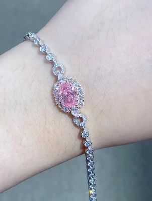 دستبندهاي الماس رنگي لابراتوار رشد گلابي دستبندهاي الماس تنيس 2.08ct