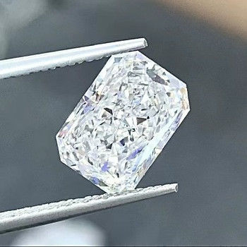 سایز بزرگ CVD Lab Grown Diamond Radiant Shape Synthetic 4.0ct 4.5ct