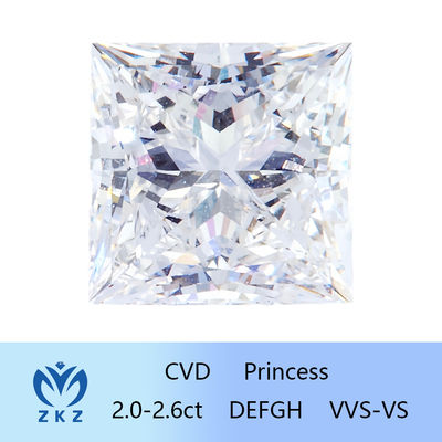 IGI گواهینامه پرنسس برش لابراتوار الماس به عنوان رشد CVD الماس مصنوعی 2ct-2.6ct فروش مستقیم کارخانه