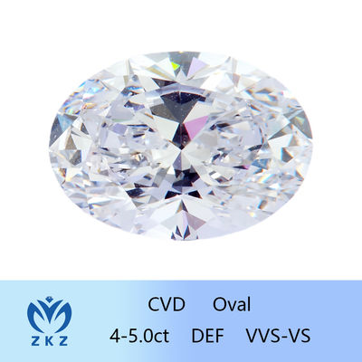 مصنوعی بی رنگ 4-5ct CVD آزمایشگاه رشد بیضوی الماس 10 سختی Mohs